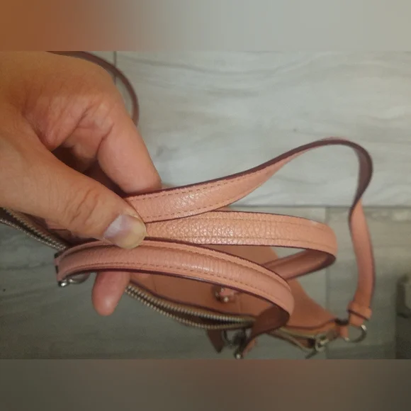 COACH 34340 PRAIRIE SATCHEL PEBBLE LEATHER Crossbody BAG In Coral - Picture 11 of 15